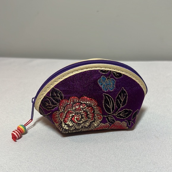 NEW Embroidered Zipper Coin Purse / Jewelry Bag Pack of 3 - Picture 5 of 8